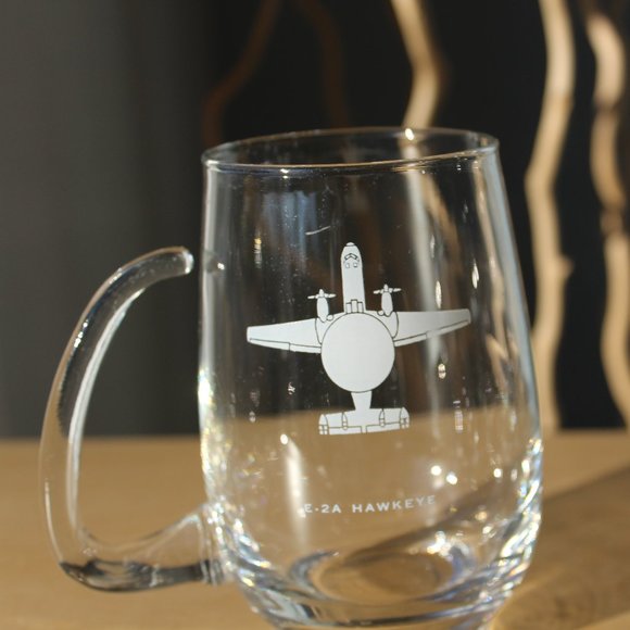 Vintage 1960 Grumman O.A.O E-2A Hawkeye Gulfstream OV-1 Mohawk glasses w/Handles - Picture 4 of 12